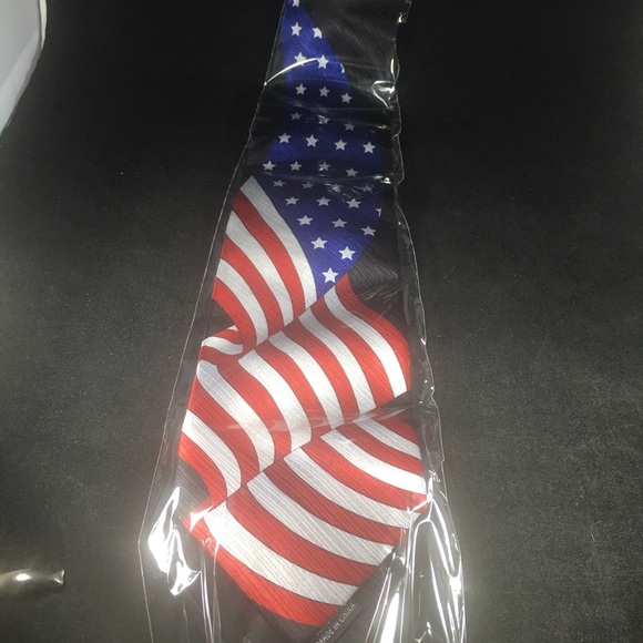 PATRIOTIC USA FLAG NECK TIE BY WILD TIES - NEW - Picture 1 of 5